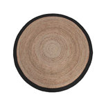 LABEL51 Vloerkleed Jute - Zwart - Jute - 150x150 cm LABEL51 Vloerkleed Jute - Zwart - Jute - 150x150 cm