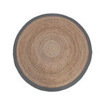 LABEL51 Vloerkleed Jute - Grijs - Jute - 150x150 cm LABEL51 Vloerkleed Jute - Grijs - Jute - 150x150 cm