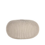 LABEL51 Poef Knitted - Naturel - Katoen - L LABEL51 Poef Knitted - Naturel - Katoen - L