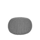 LABEL51 Poef Knitted - Donkergrijs - Katoen - M LABEL51 Poef Knitted - Donkergrijs - Katoen - M