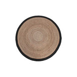 LABEL51 Vloerkleed Jute - Zwart - Jute - 90 cm LABEL51 Vloerkleed Jute - Zwart - Jute - 90 cm