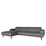 LABEL51 Hoekbank Salerno - Antraciet - Microfiber - Chaise Longue + 2,5-Zits LABEL51 Hoekbank Salerno - Antraciet - Microfiber - Chaise Longue + 2,5-Zits