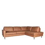LABEL51 Hoekbank Genua - Cognac - Microfiber - 2,5-Zits + Ottomane LABEL51 Hoekbank Genua - Cognac - Microfiber - 2,5-Zits + Ottomane