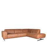 LABEL51 Hoekbank Modena - Cognac - Microfiber - 2,5-Zits + Ottomane LABEL51 Hoekbank Modena - Cognac - Microfiber - 2,5-Zits + Ottomane