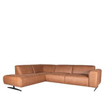 LABEL51 Hoekbank Modena - Cognac - Microfiber - Ottomane + 2,5-Zits LABEL51 Hoekbank Modena - Cognac - Microfiber - Ottomane + 2,5-Zits