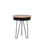 LABEL51 Bijzettafel Saria - Zwart - Mangohout - Rond - 44 cm Bijzettafels LABEL51 Bijzettafel Saria - Zwart - Mangohout - Rond - 44 cm Bijzettafels