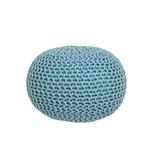 LABEL51 Poef Knitted - Licht blauw - Katoen - M Poef LABEL51 Poef Knitted - Licht blauw - Katoen - M Poef