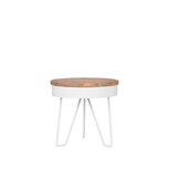 LABEL51 Bijzettafel Saran - Wit - Metaal - Rond - 44 cm Bijzettafels LABEL51 Bijzettafel Saran - Wit - Metaal - Rond - 44 cm Bijzettafels