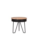 LABEL51 Bijzettafel Saran - Zwart - Metaal - Rond - 44 cm Bijzettafels LABEL51 Bijzettafel Saran - Zwart - Metaal - Rond - 44 cm Bijzettafels