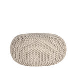 LABEL51 Poef Knitted - Naturel - Katoen - L Poef LABEL51 Poef Knitted - Naturel - Katoen - L Poef