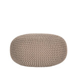 LABEL51 Poef Knitted - Beige - Katoen - L Poef LABEL51 Poef Knitted - Beige - Katoen - L Poef