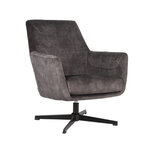 LABEL51 Fauteuil Toby - Antraciet - Velours Fauteuils LABEL51 Fauteuil Toby - Antraciet - Velours Fauteuils