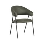 LABEL51 Eetkamerstoel Lowen - Army green - Microfiber Eetkamerstoelen LABEL51 Eetkamerstoel Lowen - Army green - Microfiber Eetkamerstoelen