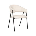 LABEL51 Eetkamerstoel Lowen 58x60x84 cm - Ivory - Boucle Eetkamerstoelen LABEL51 Eetkamerstoel Lowen 58x60x84 cm - Ivory - Boucle Eetkamerstoelen