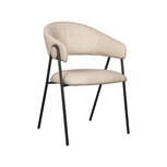 LABEL51 Eetkamerstoel Lowen 58x60x84 cm - Naturel - Boucle Eetkamerstoelen LABEL51 Eetkamerstoel Lowen 58x60x84 cm - Naturel - Boucle Eetkamerstoelen