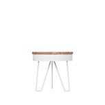 Berghuis Bijzettafel Saran - Wit - Metaal - Rond - 44 cm Berghuis Bijzettafel Saran - Wit - Metaal - Rond - 44 cm