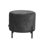 Berghuis Poef Troy - Donkergrijs - Velours Berghuis Poef Troy - Donkergrijs - Velours