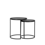 Berghuis Salontafel Set Pair - Zwart - Metaal - 40 cm Berghuis Salontafel Set Pair - Zwart - Metaal - 40 cm