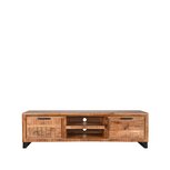 Berghuis Tv-meubel Glasgow - Rough - Mangohout - 160 cm Berghuis Tv-meubel Glasgow - Rough - Mangohout - 160 cm