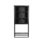 Berghuis Vitrinekast Level - Zwart - Metaal - 70x35x150 cm Berghuis Vitrinekast Level - Zwart - Metaal - 70x35x150 cm