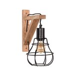 Berghuis Wandlamp Drop - Zwart - Mangohout Berghuis Wandlamp Drop - Zwart - Mangohout
