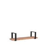 Berghuis Wanddecoratie Slam Wandplank - Zwart - Mangohout - L Berghuis Wanddecoratie Slam Wandplank - Zwart - Mangohout - L